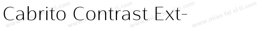 Cabrito Contrast Ext字体转换